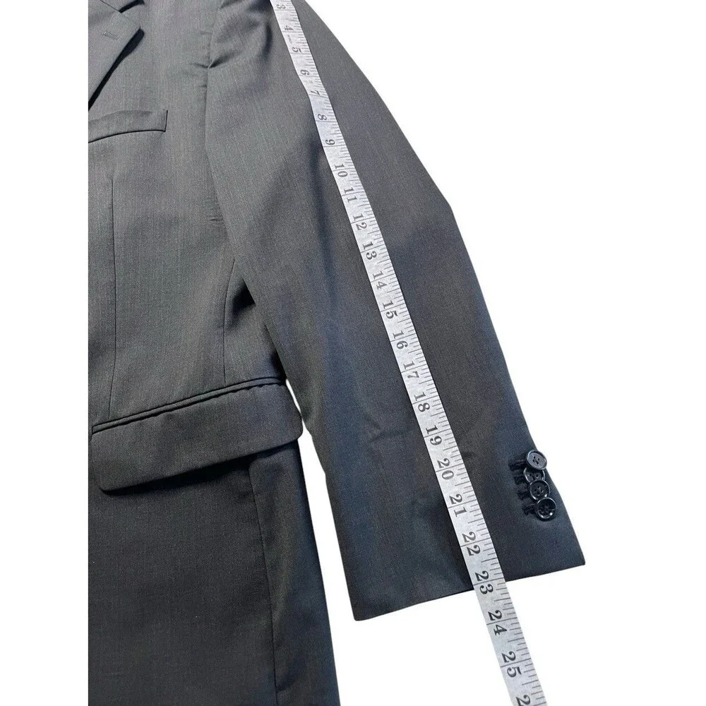 Banana Republic Standard Fit Suit Gray Supr 120s Marzotto Italian Wool 40S 36x27